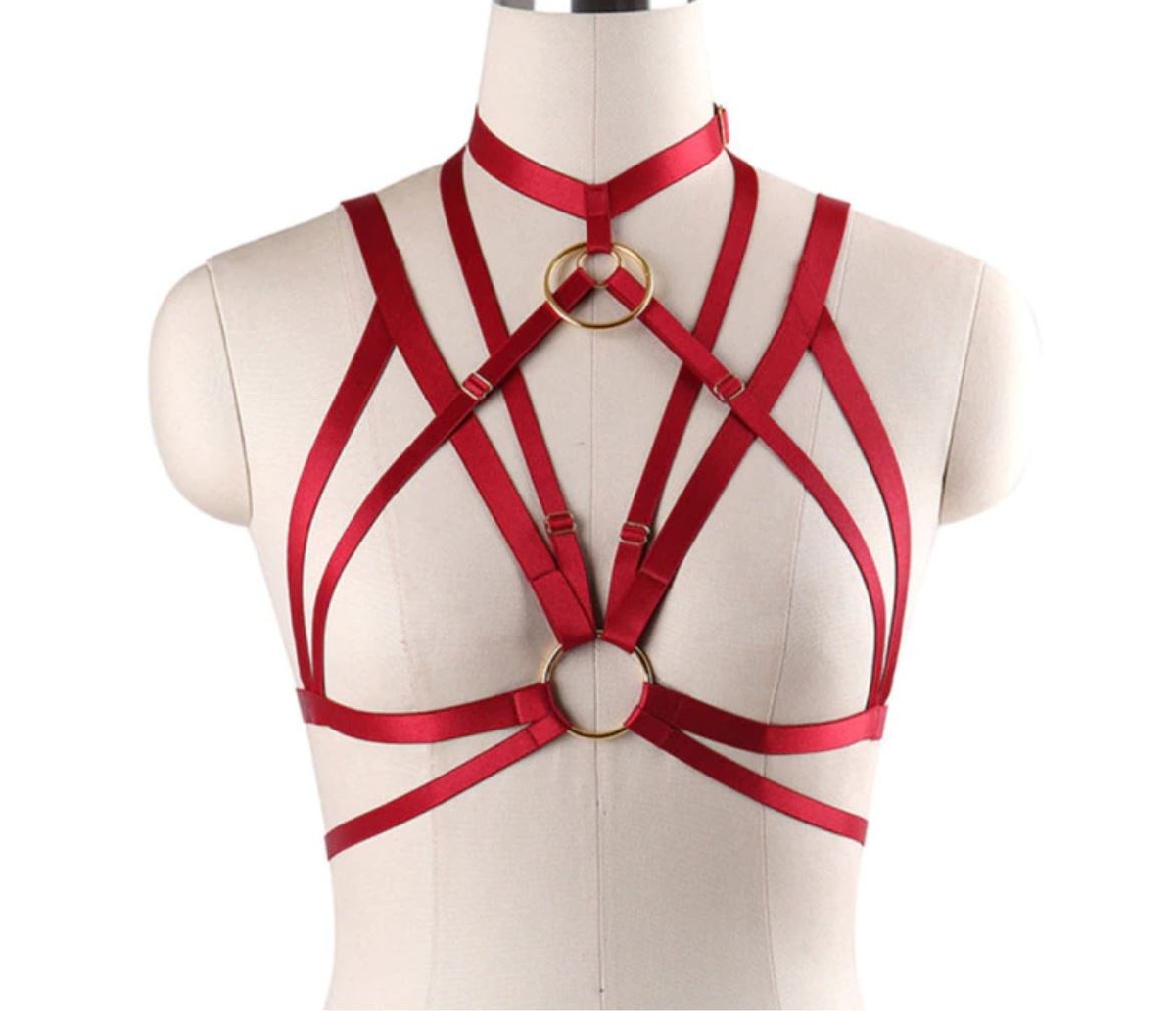 Szexi Piros Body Harness Baci Lingerie