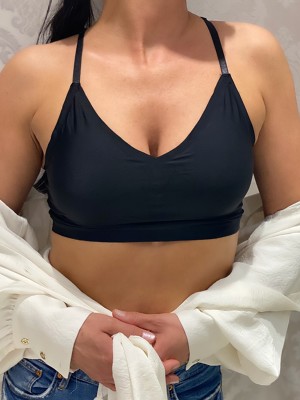 Ultra comfort fekete merevítő nélküli bralette 