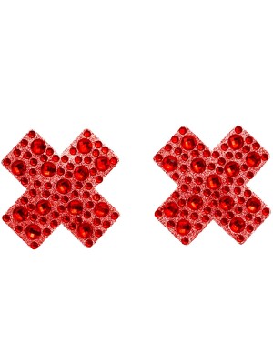 X Factor red nipple jewels sticker